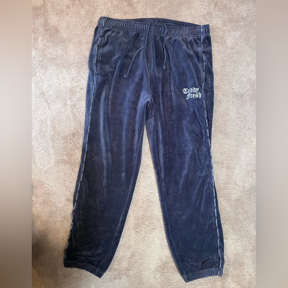 Teddy Fresh velour track pants